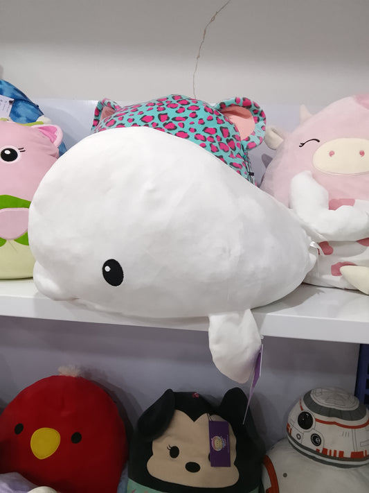White Beluga Whale plush toy, likely from a collection of sea-themed stuffed animals.