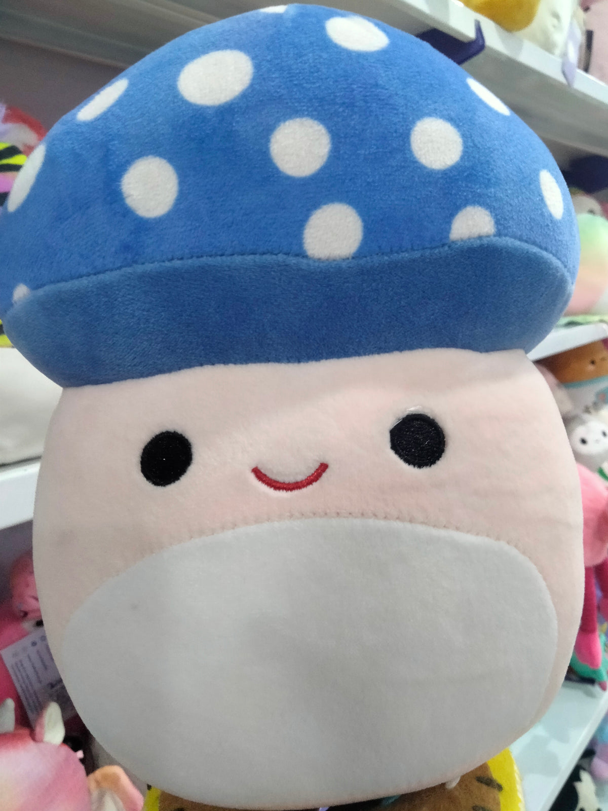 Squishmallows Plush Toy Featuring a Blue Mushroom.