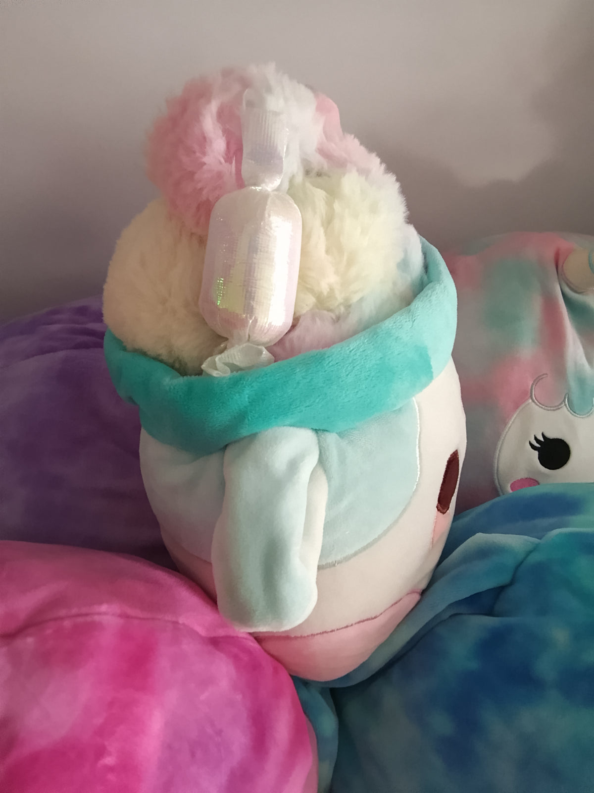 Cuddle Barn Cotton Candy Mooshake scented plush toy,