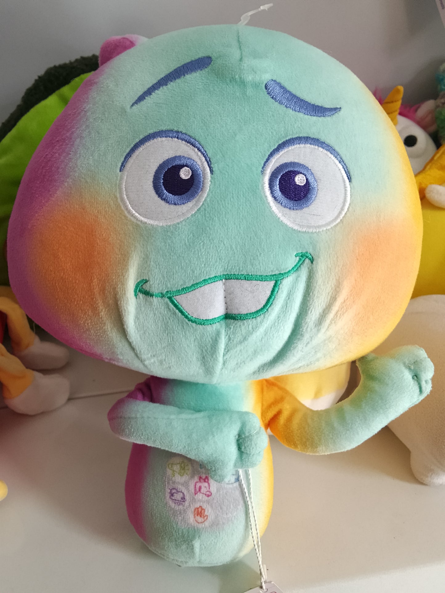 plush toy of the character "22" from the Disney Pixar movie Soul.