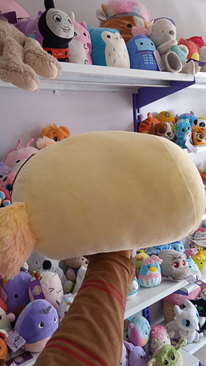 Aimee the Yellow Chick plush from the Squishmallows brand.