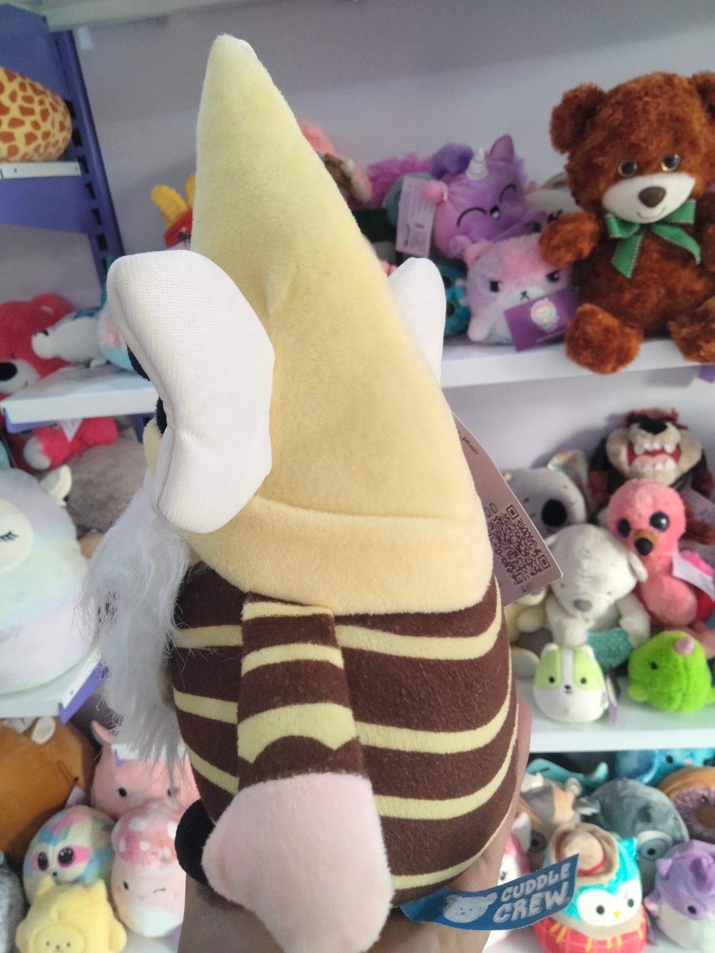 plush bumble bee gnome toy.