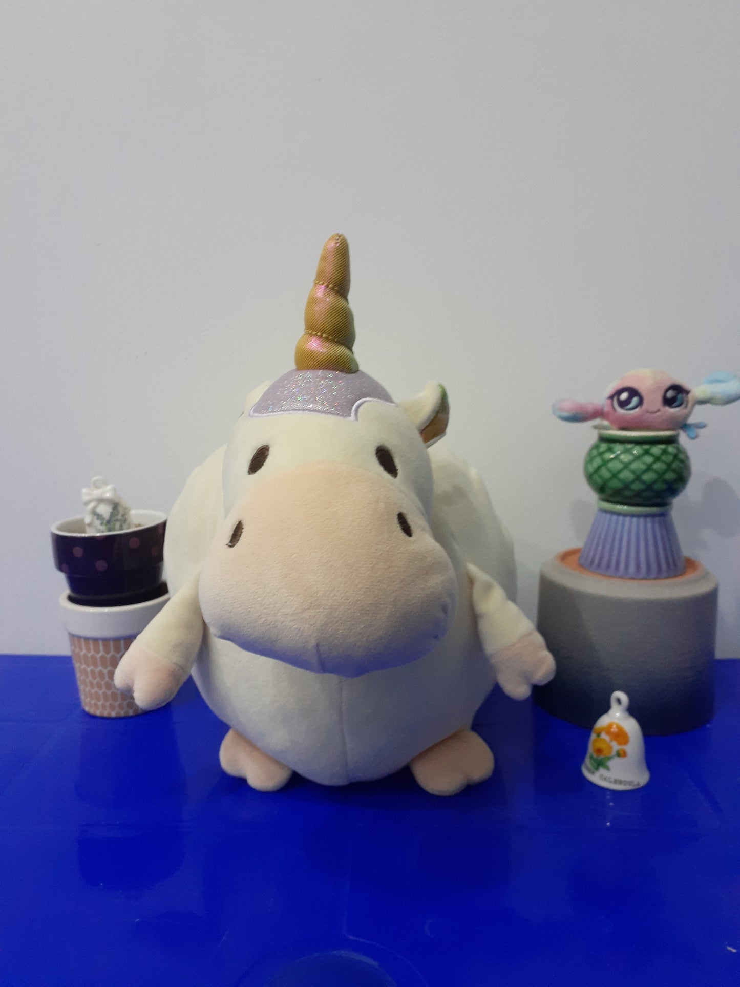 Miniso 9" Round White Unicorn Plushie