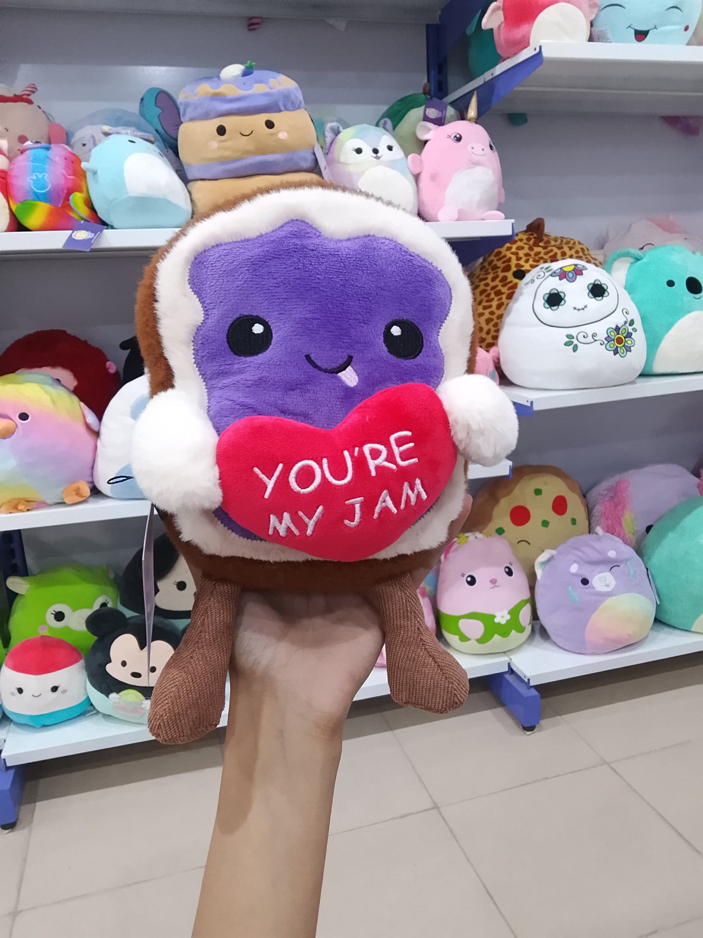 Valentine's Day "You're My Jam" Jelly Sandwich Plush Toy