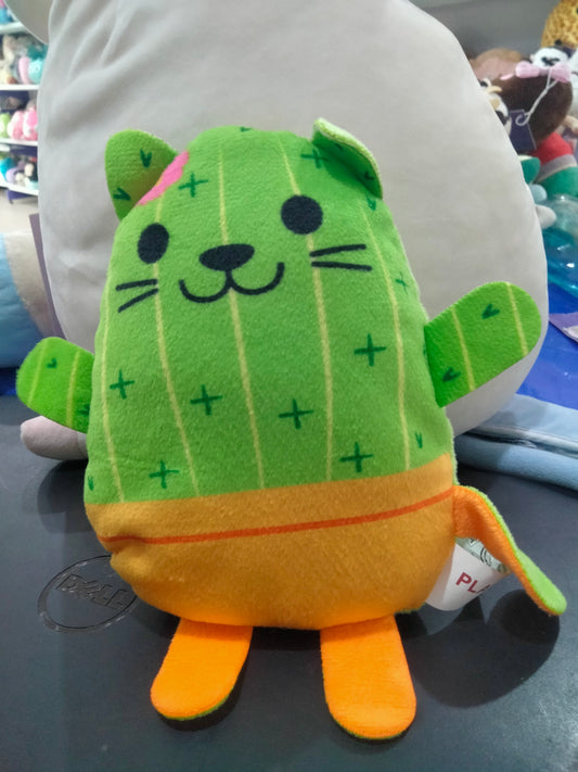 Cats vs Pickles 8 inch plush in the Cactus Cat character.