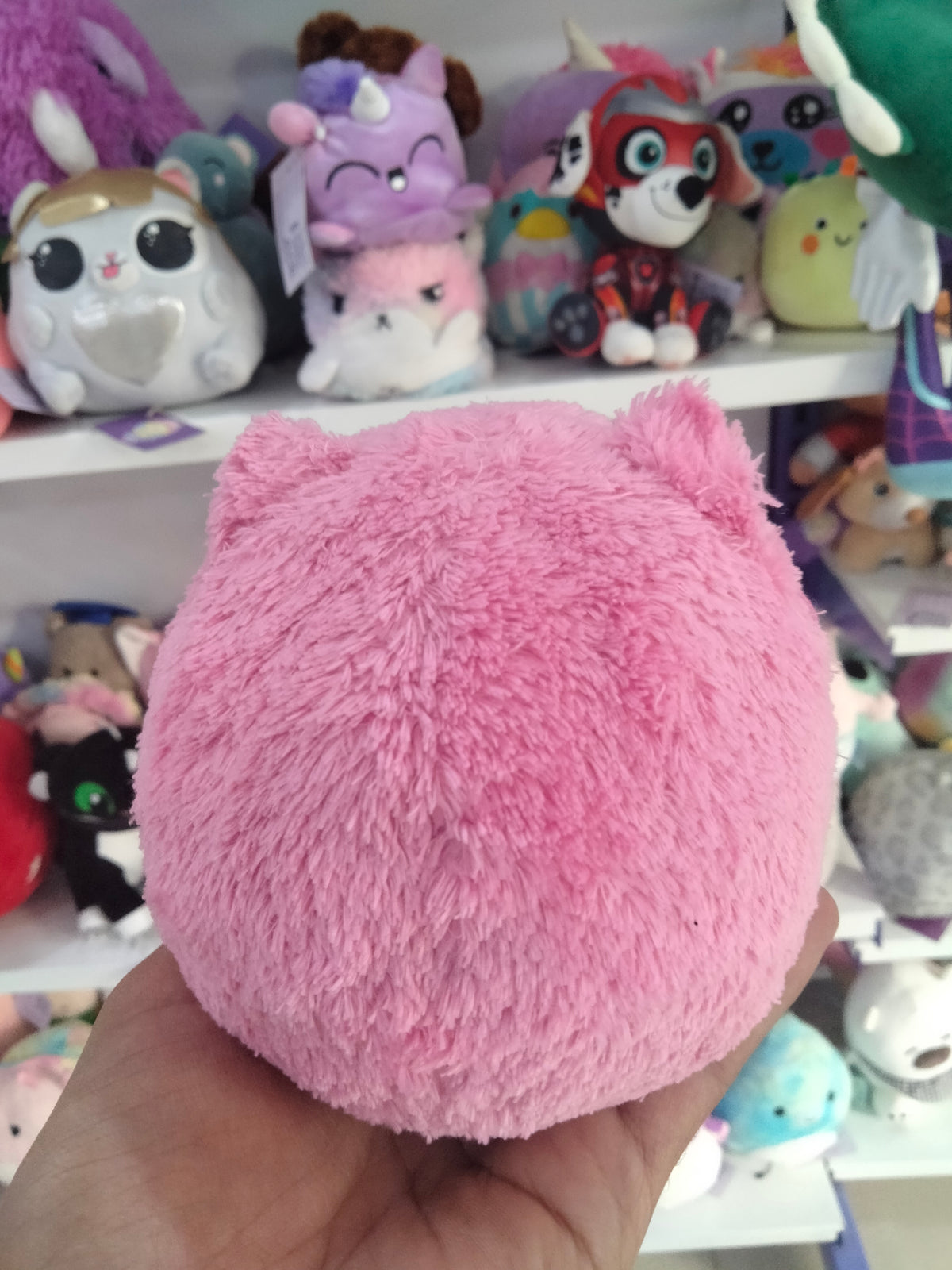 Ty Beanie Ballz "Tumbles" pink cat plush